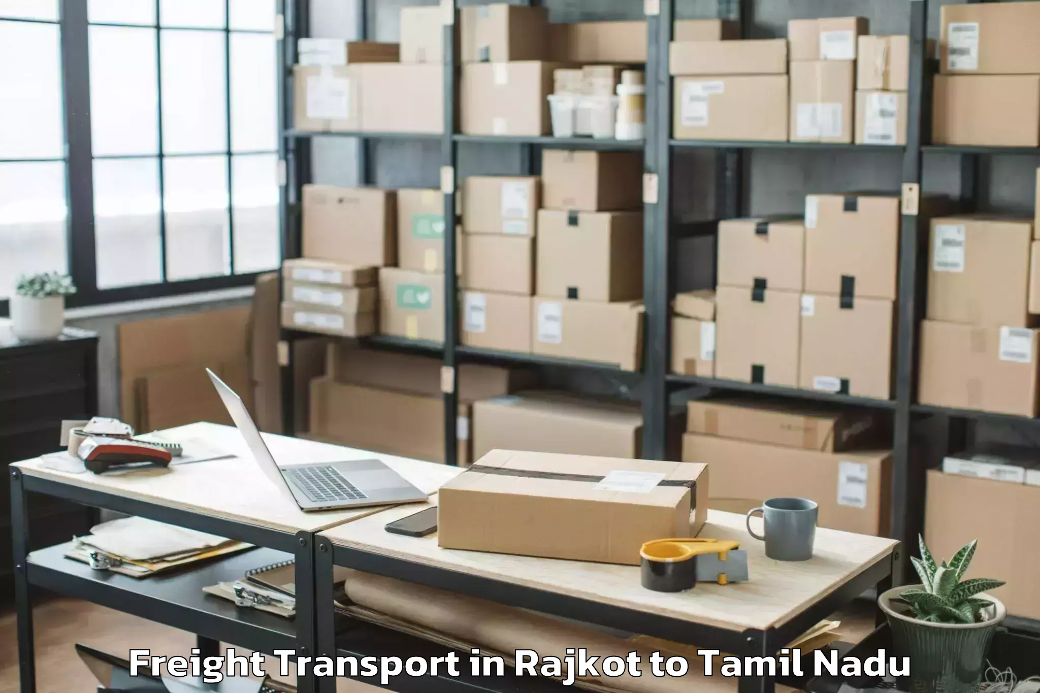 Affordable Rajkot to Salem Airport Sxv Freight Transport